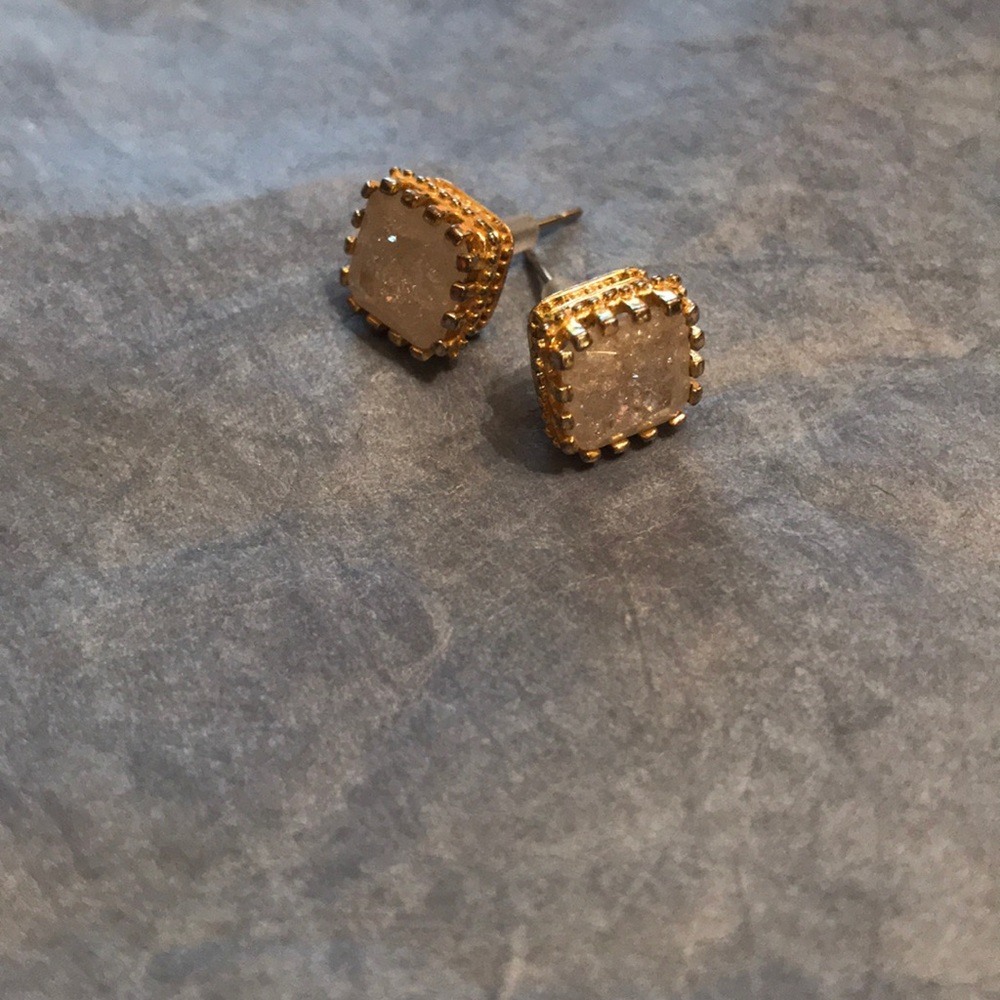 Gorgeous gold and “diamond” studs